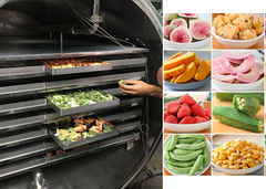 เครื่องแห้งแบบแช่แข็งอุตสาหกรรม เครื่องผสมผักและผลไม้ เครื่องแห้งแบบแช่แข็ง