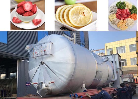 อุปกรณ์เครื่องแห้งแข็งอุตสาหกรรมอาหารหลากหลาย 1000Kg 2000Kg
