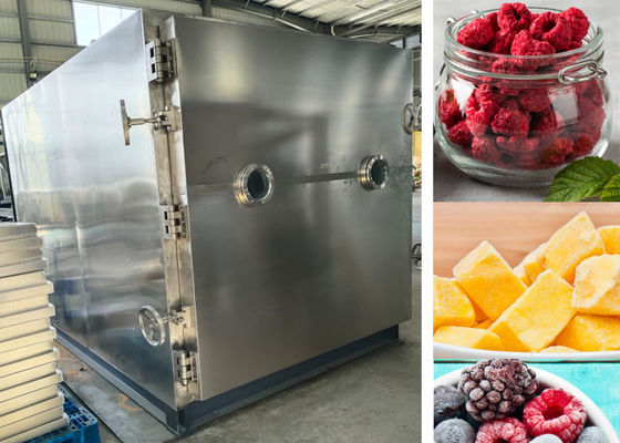 เครื่องซักแห้งแบบเย็นแบบระบายความร้อนที่ควบคุมโดย PLC เครื่องซักแห้ง Lyophilizer 200Kg