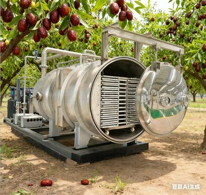 เครื่องเป่าแห้งแบบแช่แข็งอุตสาหกรรม 100 กิโลกรัม: ประสิทธิภาพสูง ค่าใช้งานต่ํา เหมาะสําหรับเนื้อปลามาก, อาหารทะเลและส่วนผสม