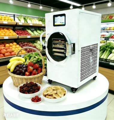 เครื่องอบแห้งแบบแช่เยือกแข็งส่วนตัวพร้อมถาดสแตนเลส ประหยัดพลังงาน ปลอดภัย & เหมาะสำหรับพ่อครัวแม่ครัวที่บ้าน