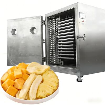 ช่วงอุณหภูมิ -50 องศาเซลเซียส ถึง +80 องศาเซลเซียส เครื่องอบแห้งแบบแช่แข็งสำหรับอุตสาหกรรม ให้เวลาในการอบแห้ง 20 ถึง 24 ชั่วโมง และระบบควบคุม PLC สำหรับการอบแห้ง