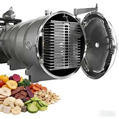 เครื่องอบแห้งแบบเยือกแข็งอุตสาหกรรม 220V380V3PH พร้อมระบบทำความเย็น  หรือ Leybold และระบบทำความร้อนไฟฟ้า เพื่อให้มั่นใจในการอบแห้ง