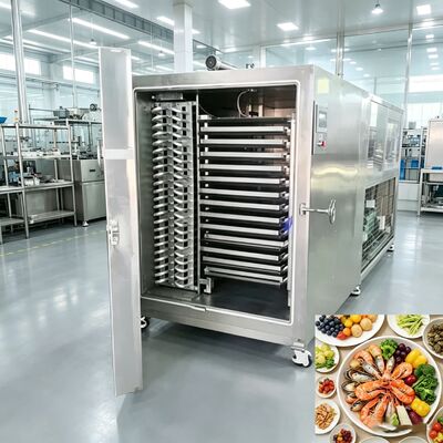 เครื่องอบแห้งแบบแช่แข็งสุญญากาศสำหรับอาหาร 35KW ระบบระบายความร้อนด้วยอากาศ พร้อมปั๊มสุญญากาศ Baosi หรือ  เหมาะสำหรับอุตสาหกรรมแปรรูปอาหาร