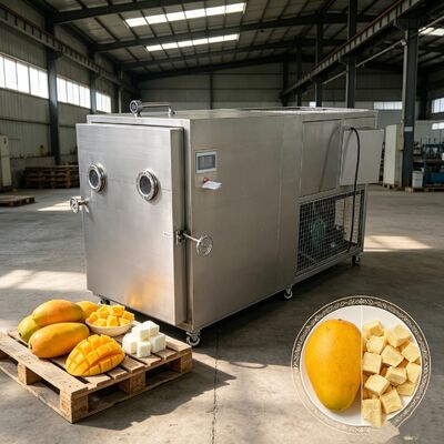 สองขั้นตอนปั๊มสูญญากาศใบพัดหมุนผัก Freeze Dryer Chamber ขนาด 1800 1700 1300 มม.อุณหภูมิลบ 50 ถึง PLUS 50 องศาเซลเซียส
