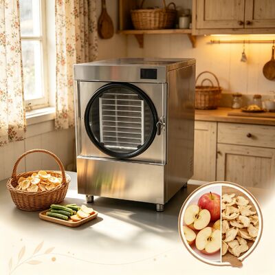 LCD Display Home Freeze Dryer เครื่องทําความร้อนไฟฟ้า ความจุ 215kg เหมาะสําหรับการเก็บรักษาอาหารและห้องปฏิบัติการ